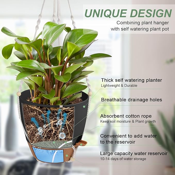 41.5 Inch Macrame Plant Hanger Indoor Outdoor - Image 2