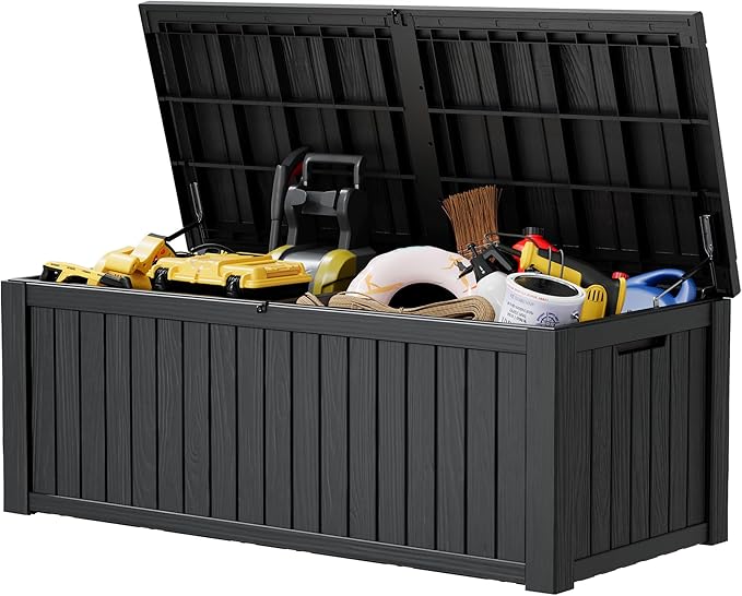Outdoor Storage Box, Resin Deck Boxes Indoor and outdoor, Waterproof Storage by NBYSGO