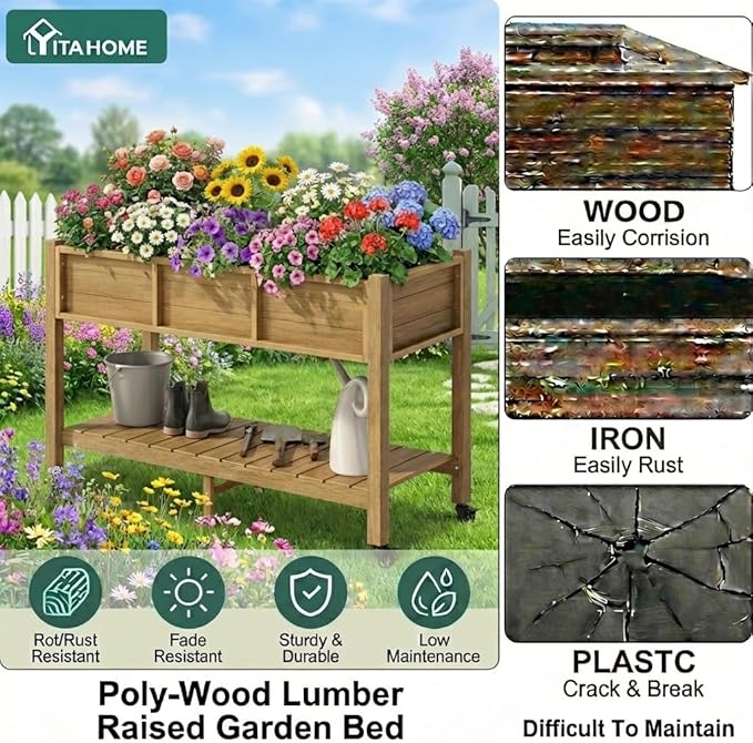 YITAHOME Raised Garden Bed HDPE - Image 3