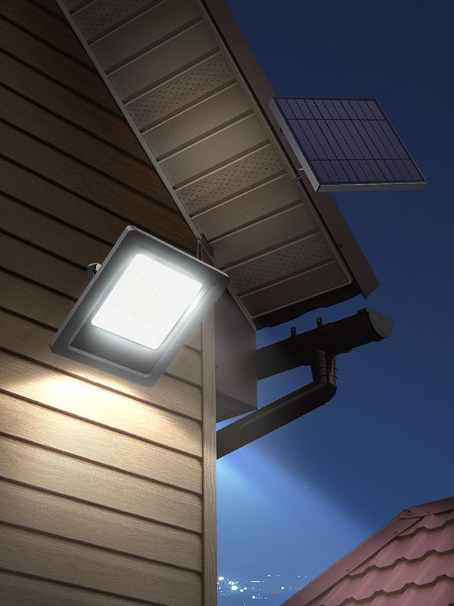 Solar Lights Outdoor, Solar Powered Flood Lights Weatherproof, Dusk to Dawn Led - Image 2