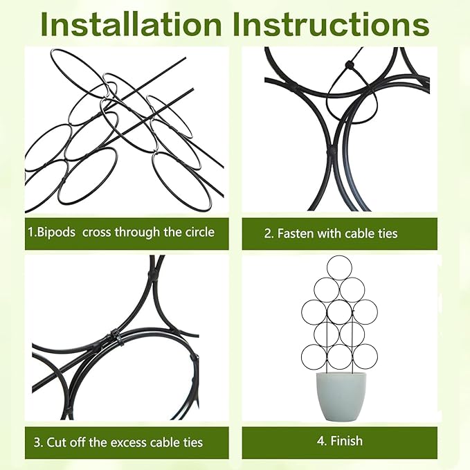 Trellis for Climbing Plants Indoor, 3 Pack Stackable Garden Trellis for Potted - Image 4