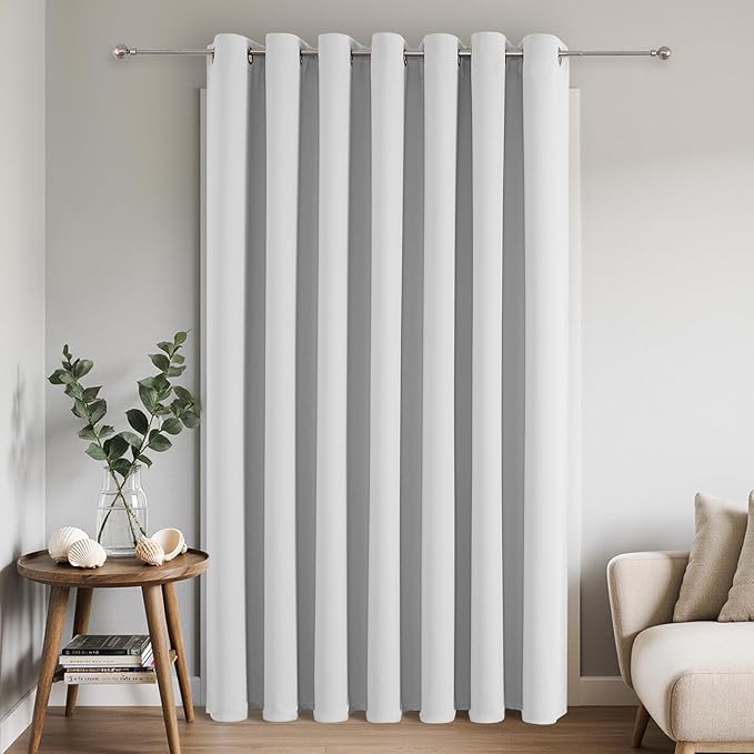 Joydeco Blackout Patio Sliding Door Curtains 96 Inches Long, Grommet Privacy by JOYDECO