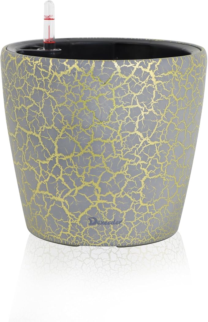 Dexceder 9x8 Inches Self Watering Planter Indoor Outdoor, Inner Pot Design by Dexceder