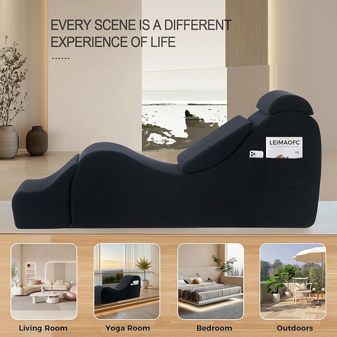 Yoga Chair Lounge for Adult, Ergonomic Chaise Lounge Chair - Image 4