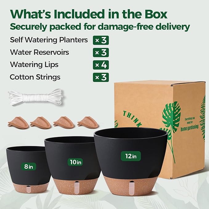 T4U 3 Pack Self Watering Pots - Image 6