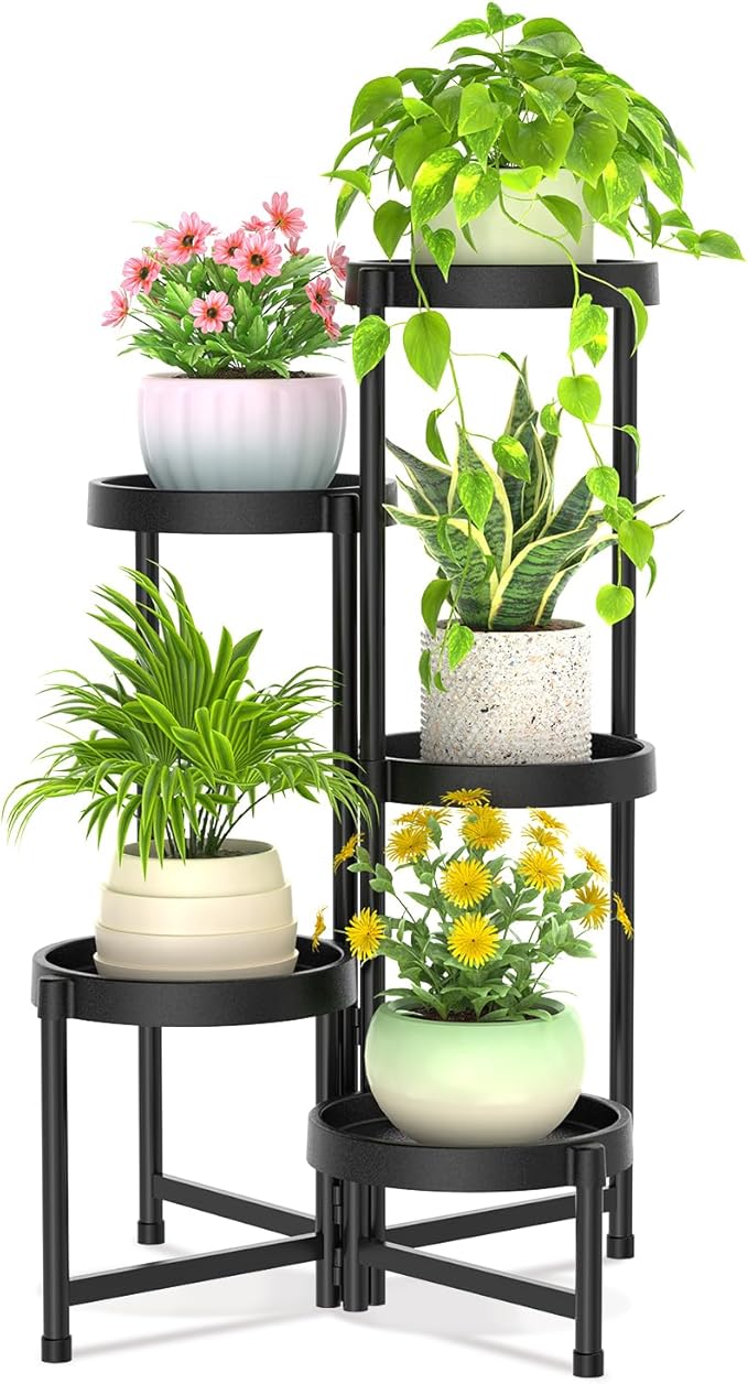 iDavosic.ly 5 Tier Folding Plant Stand Indoor Outdoor by iDavosicly