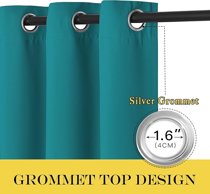 NICETOWN Blackout Patio Curtains 100 x 144 Inches Long - Image 6