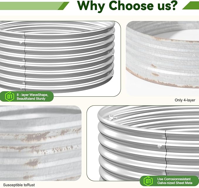 4 Pack Tall 2x2x2FT Round Raised Beds - Image 3