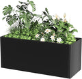 Long Metal Planter Box for Outdoor Plants 15" W x 38" L x 16.25" H, Heavy Duty by Unknown