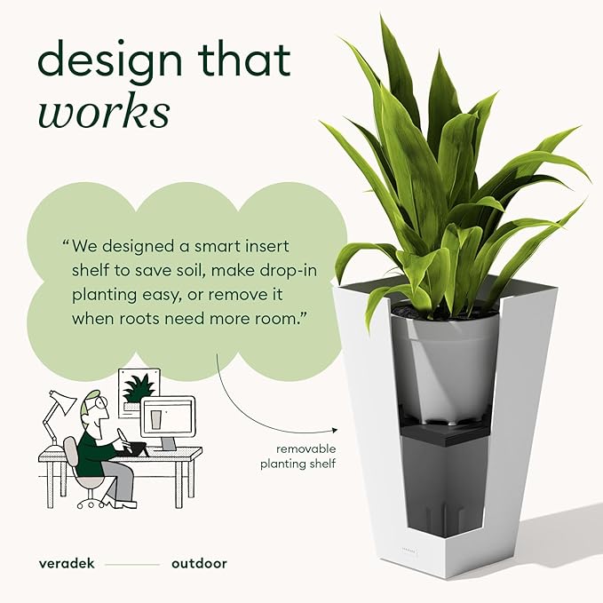 Veradek V-Resin Indoor/Outdoor Taper Planter - Image 8