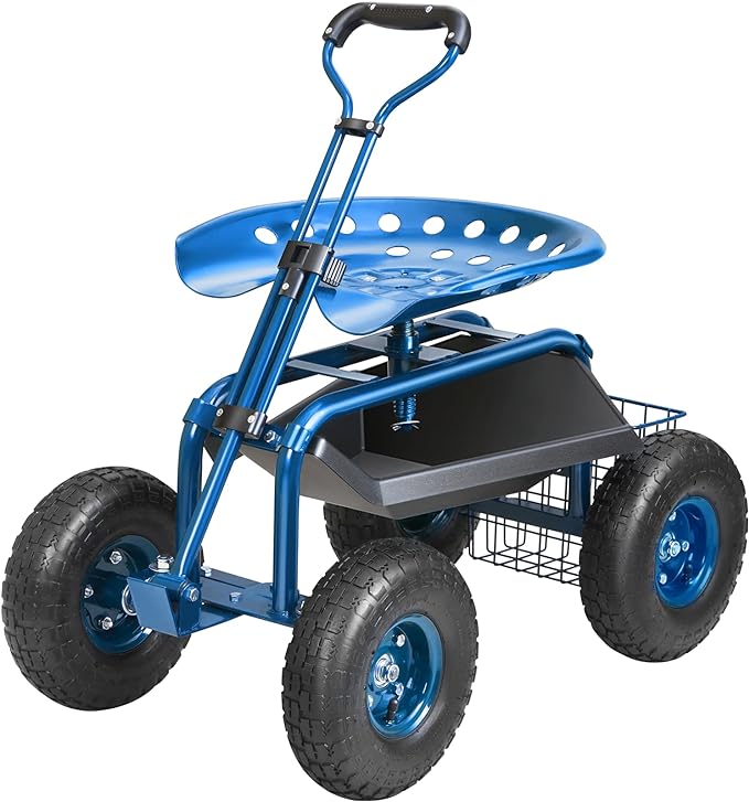 VEVOR Garden Cart Rolling Workseat by VEVOR