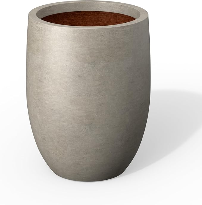 Kante 11.8 Inch Tall Concrete Planter, Large Indoor Outdoor Plant Pot by Kante