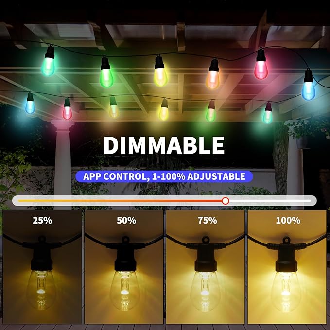 Outdoor String Lights 75FT, Outdoor Lights - Image 5