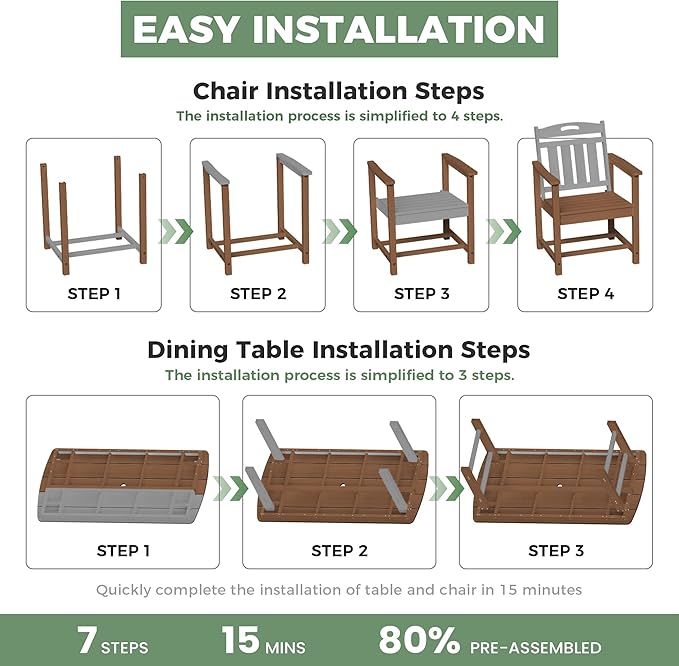 5-Piece Outdoor Dining Furniture Set - Image 9