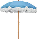 AMMSUN Boho Fringe Umbrella Outdoor Patio, 6.5ft UPF50+ Picnic Umbrella by AMMSUN