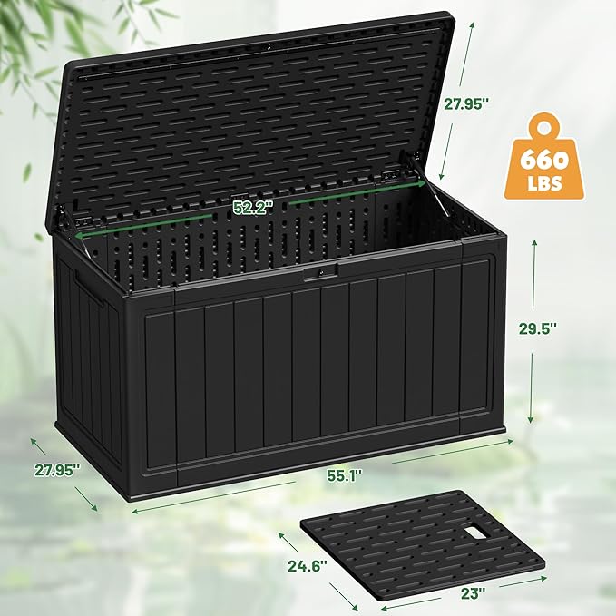 Devoko 160 Gallon Double-Wall Deck Box - Image 8