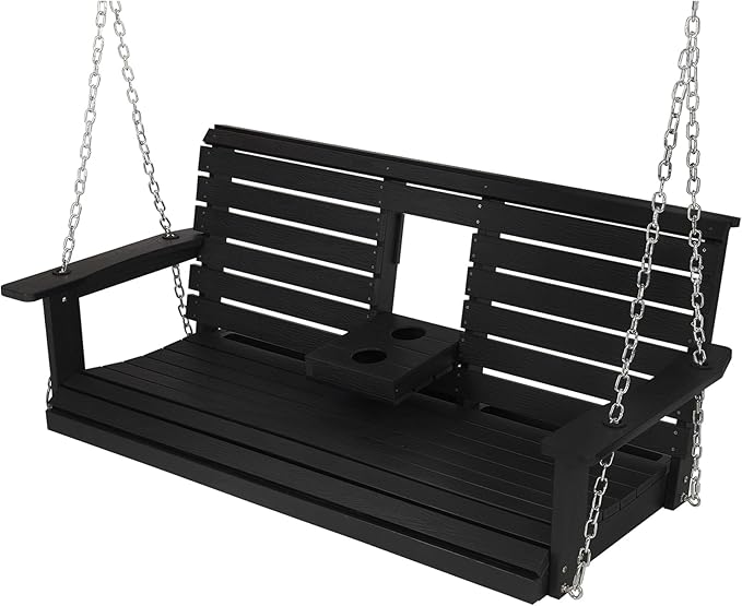 Poly Lumber 3-Seat Porch Swing, HIPS 5-Feet Bench Swing - Image 8
