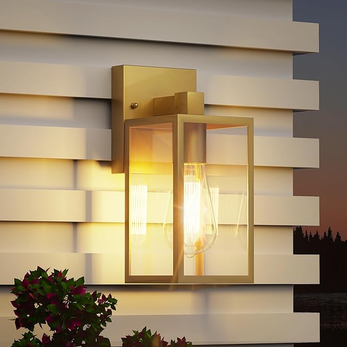 WIHTU Gold Outdoor Exterior Light Fixture by WIHTU