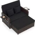 Tangkula Patio Rattan Daybed by TANGKULA