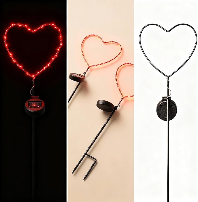 Solar Heart Garden Stake Light - Image 8