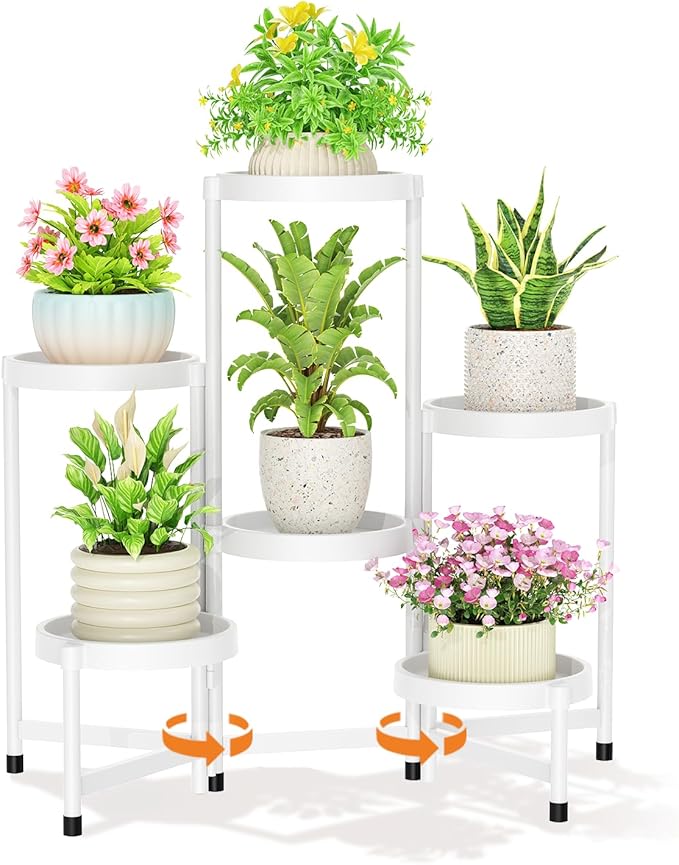 LASZOLA 6 Tiered Folding Plant Stand Indoor by LASZOLA
