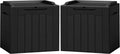Flamaker 2 Pack Deck Box 31 Gallon Waterproof Resin Storage Box by Flamaker