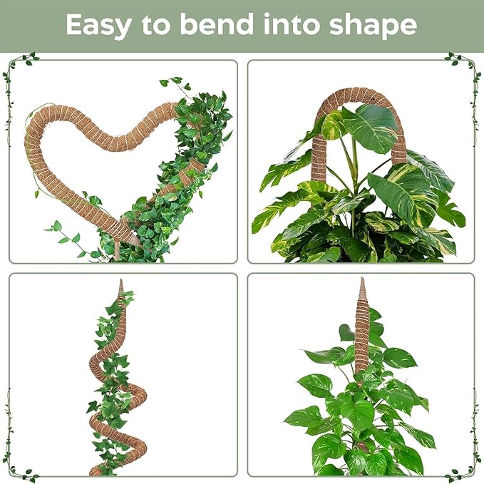 2 Pack 48'' Bendable Moss Pole Monstera Plant Support - Image 4