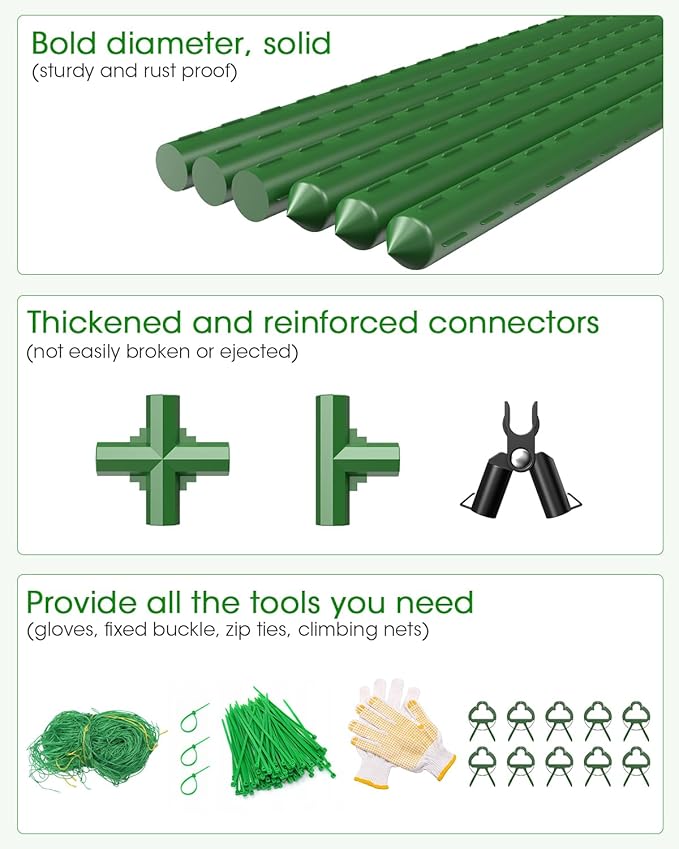 4 Pack Cucumber Trellis, Garden Trellis - Image 6