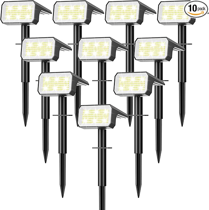 Solar Spot Lights Outdoor, 4 Modes Auto On/Off Solar Landscape Spotlights by Flaow