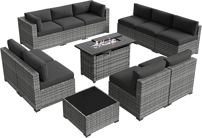 Aoxun Patio Furniture Sets, 12-Piece Outdoor Patio Furniture - Image 8