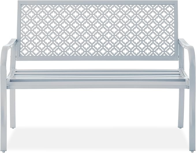 Best Choice Products Outdoor Bench 2-Person Metal Steel Benches Furniture by BestChoiceProducts