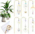 Crystal Suncatcher, 6 Pack Garden Suncatchers Small Trellis by HYBEADS