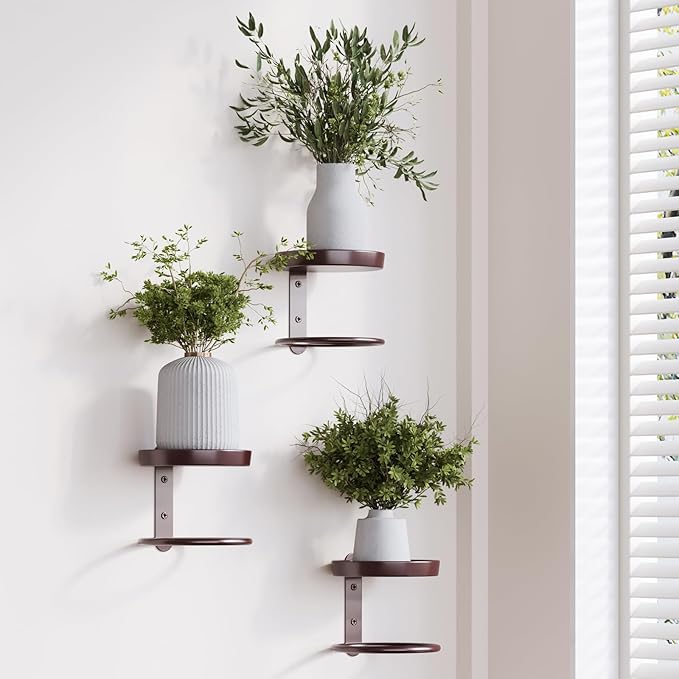 Metal Wall Planters Mid Century Modern Floating Shelves by HomecourtyardsInterio