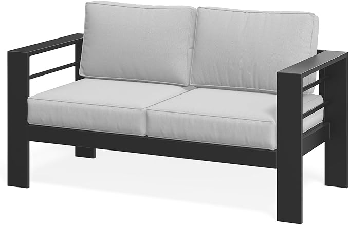 Wisteria Lane Patio Furniture Metal Loveseat, Metal Outdoor Chairs - Image 8