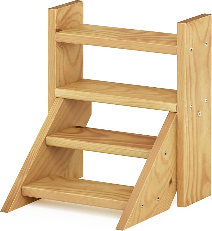 Furinno TIOMAN Plant Stand Indoor Outdoor, Tabletop Mini Ladder Planter Stand - Image 2