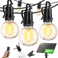 ZJOJO Solar Outdoor String Lights Waterproof, 50FT G40 Globe Patio Lights by ZJOJO