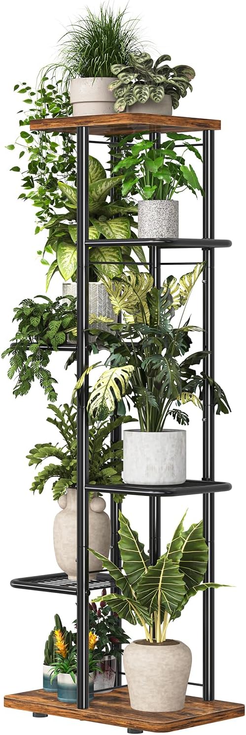 Simple Trending Plant Stand Indoor, Tall 6 Tier Metal Plant Shelf by SimpleTrending
