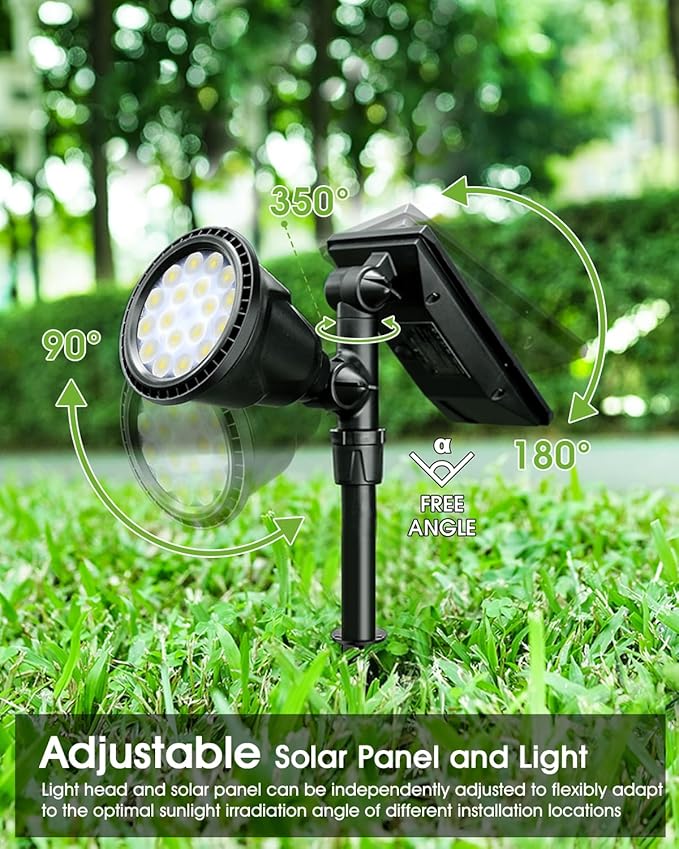 DBF Solar Outdoor Lights, 600LM Solar Spot Lights Outdoor Waterproof - Image 5