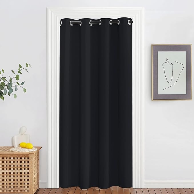 NICETOWN Black Blackout Curtain 78 inches Long by NICETOWN
