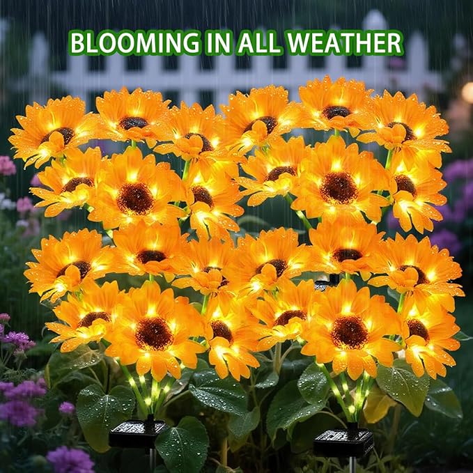 Solar Sunflower Lights 6 Pack - Image 8