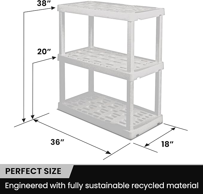 Oskar Heavy Duty Plastic Storage Shelves- - Image 8