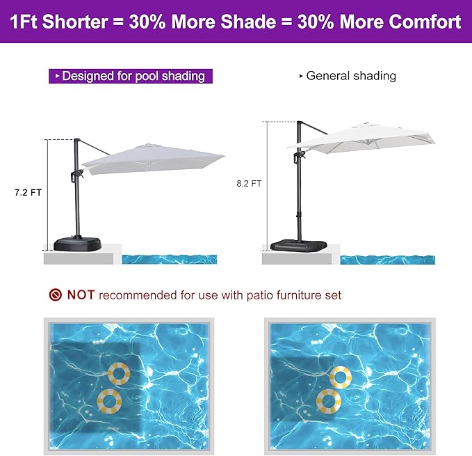 PURPLE LEAF 8' X 8' Patio Umbrella - Image 2
