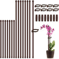 Plant Stakes 17inch &11inch SupKing 16Pcs Adjustable Flower Support Poles by SupKing