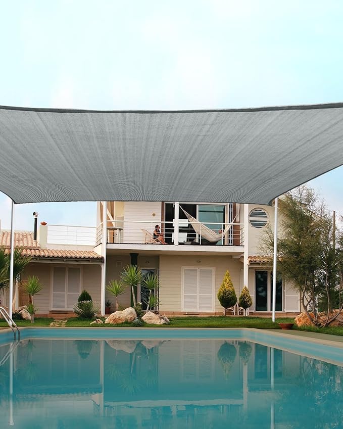 Quictent 16X16FT Square Sun Shade Sail Canopy 185G HDPE by QUICTENT