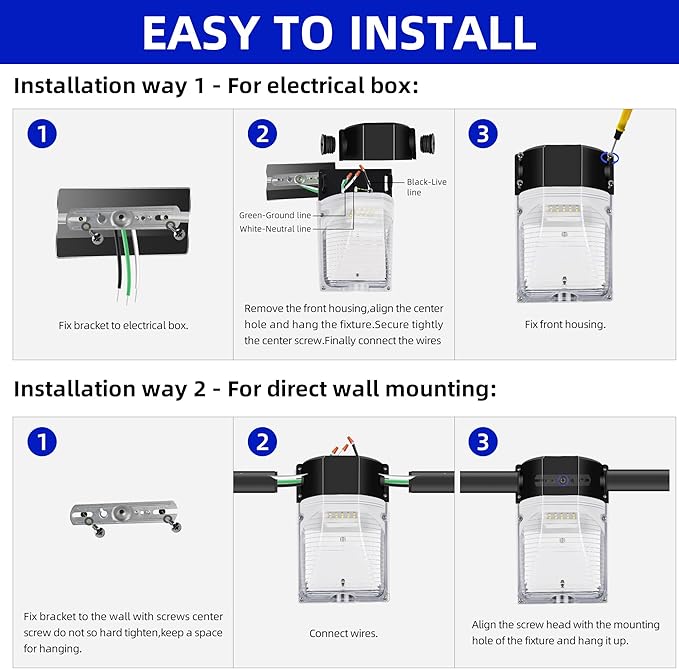 hykolity Update 30W LED Wall Pack Light - Image 7