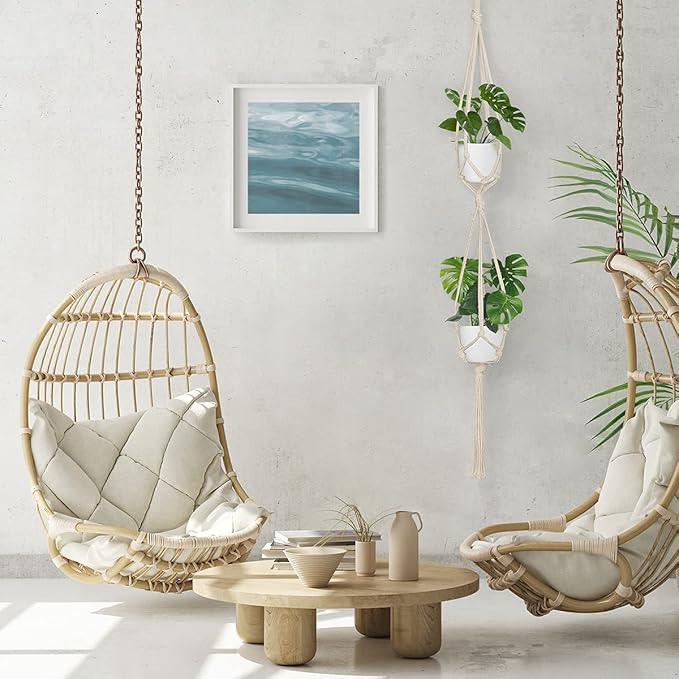 5 Pack Macrame Plant Hangers, Indoor Hanging Plant Holder - Image 5
