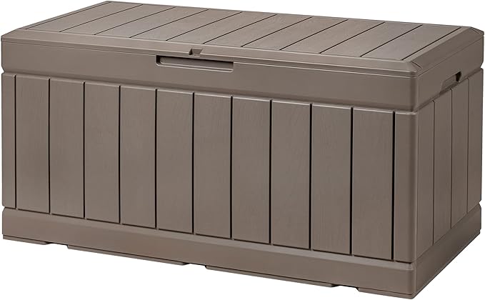 Devoko 85 Gallon Deck Box Lockable Resin Outdoor Storage Box waterproof Outdoor by DEVOKO