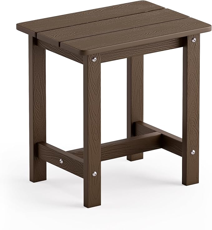 LUE BONA Outdoor Side Table, HDPS Small Outdoor Adirondack Side Tables by LUEBONA