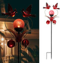 VCUTEKA Cardinal Solar Lights Outdoor Metal Garden Stake Waterproof Crackle by VCUTEKA