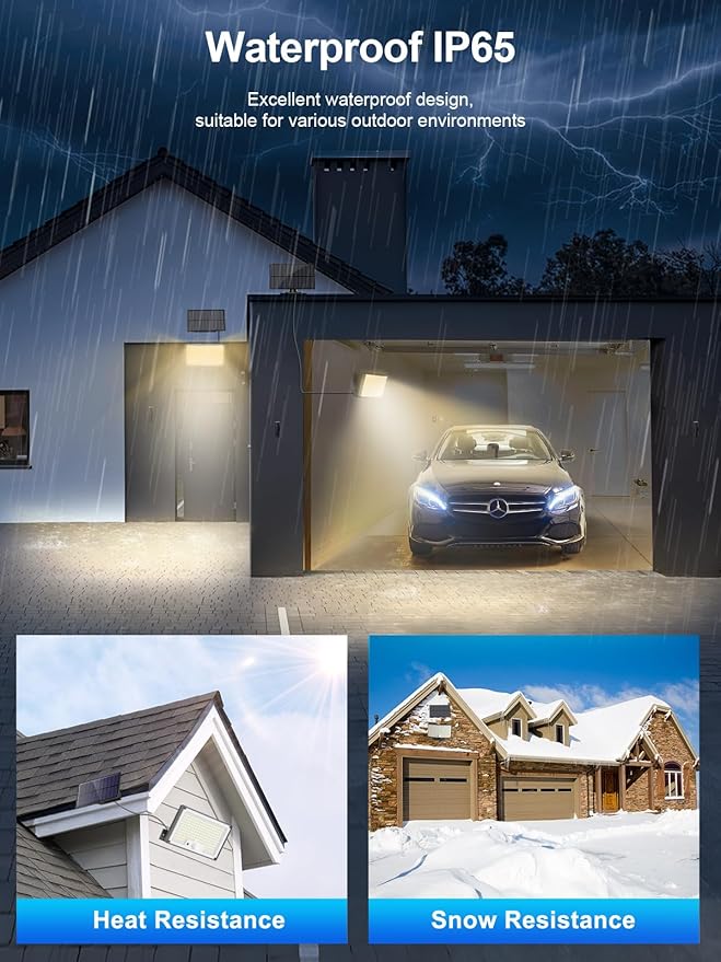 Solar Lights Outdoor Waterproof IP65, 172LED 9000K 3Modes Split Solar Motion - Image 4